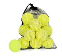 MRYCZ FYRHD 12 Pack Tennis Balls, Advanced Pressure Training Tennis Balls, Pet Dog Playing Balls, Practice Tennis Balls with Mesh Bag and Shock absorbers for Transport and Beginner Training