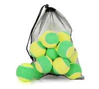 MRYCZ FYRHD 12 Pack Tennis Balls for Kids 25% Low Compression Stage Tennis Ball for Beginners Youth Kids Training Practicing with Mesh Bag Easy to Transport, Yellow & Green