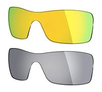 Mryok 2 Pair Polarized Replacement Lenses for Oakley Batwolf Sunglass - Options
