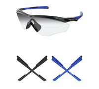 Mryok 2 Pair Replacement Earsocks for Oakley M2 Frame Sunglass - Blue & Black