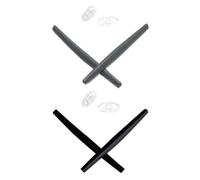 Mryok 2 Pair Replacement Earsocks Nosepieces Kits for Oakley Square Wire 2.0 - Gray & Black