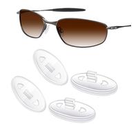 Mryok 2 Pair Replacement Nose Pieces Nose Pads for Oakley Holbrook TI OO6048 Sunglass - Clear & Clear