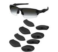 Mryok 2 Pair Replacement Nosepieces Nosepads for Oakley Bisphaera OO9400 Sunglass - Black & Black
