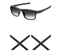 Mryok 2 Pairs Replacement Earsocks for Oakley Hyperlink OX8078 / Hyperlink AF OX8051 Sunglasses - Black & Black