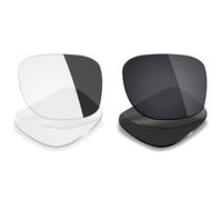 Mryok 2 Pairs Replacement Lenses Compatible with Ray-Ban Meta Wayfarer RW4006 50mm - Eclipse Grey Photochromic & Stealth Black