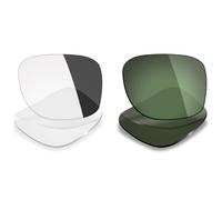 Mryok 2 Pairs Replacement Lenses Compatible with Ray-Ban Meta Wayfarer RW4006 50mm - Eclipse Grey Photochromic & Grey Green