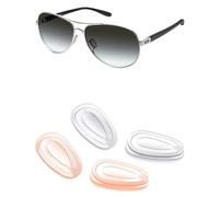 Mryok 2 Pairs Replacement Nosepieces Nosepads for Oakley Gauge 3.1/6/8 M/8 L Sunglass - Clear & Light Orange