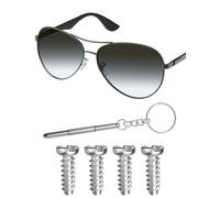 Mryok 2 Pairs Replacement Screws for Ray-Ban RB8313 / RB3483 / RB3364 / RB3549 / RB3569 Sunglass - Sliver Flat Phillips
