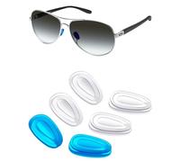 Mryok 3 Pairs Replacement Nosepieces Nosepads for Oakley Daisy Chain OO4062 Sunglass - Clear & Dark Blue