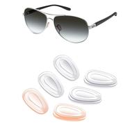 Mryok 3 Pairs Replacement Nosepieces Nosepads for Oakley Daisy Chain OO4062 Sunglass - Clear & Light Orange