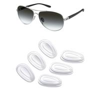 Mryok 3 Pairs Replacement Nosepieces Nosepads for Oakley Gauge 3.1/6/8 M/8 L Sunglass - Clear & Clear Gray
