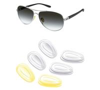 Mryok 3 Pairs Replacement Nosepieces Nosepads for Oakley Gauge 3.1/6/8 M/8 L Sunglass - Clear & Light Yellow