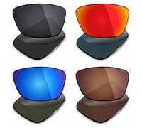 Mryok 4 Pair Polarized Replacement Lenses for Oakley Conductor 6 Sunglass - Stealth Black/Fire Red/Ice Blue/Bronze Brown