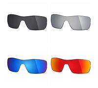 Mryok 4 Pair Polarized Replacement Lenses for Oakley Offshoot Sunglass - Stealth Black/Fire Red/Ice Blue/Silver Titanium