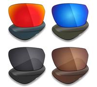 Mryok 4 Pairs Polarized Replacement Lenses for Oakley Hex Jector OX8032 55mm Sunglass - Stealth Black/Fire Red/Ice Blue/Bronze Brown