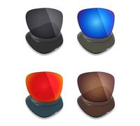 Mryok 4 Pairs Polarized Replacement Lenses for Ray-Ban Meta Wayfarer RW4008 53mm Sunglass - Stealth Black/Fire Red/Ice Blue/Bronze Brown
