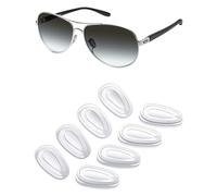 Mryok 4 Pairs Replacement Nosepieces Nosepads for Oakley Gauge 3.1/6/8 M/8 L Sunglass - Clear & Clear Gray