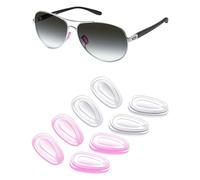 Mryok 4 Pairs Replacement Nosepieces Nosepads for Oakley Gauge 3.1/6/8 M/8 L Sunglass - Clear & Light Purple