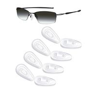 Mryok 4 Pairs Replacement Nosepieces Nosepads for Oakley Wiretap OO4071 Sunglass - Clear