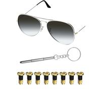 Mryok 4 Pairs Replacement Screws for Ray-Ban Aviator RB3025 / RB3267 / RB3293 / RB3362 Sunglass - Gold