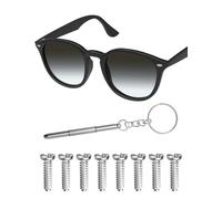 Mryok 4 Pairs Replacement Screws for Ray-Ban RB3445 / RB3379 / RB4259 Sunglass - Sliver Flat Phillips