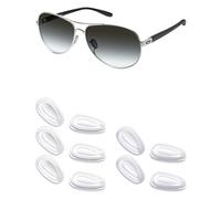 Mryok 5 Pairs Replacement Nosepieces Nosepads for Oakley Gauge 3.1/6/8 M/8 L Sunglass - Clear & Clear Gray