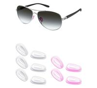 Mryok 5 Pairs Replacement Nosepieces Nosepads for Oakley Gauge 3.1/6/8 M/8 L Sunglass - Clear & Light Purple