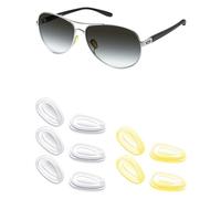 Mryok 5 Pairs Replacement Nosepieces Nosepads for Oakley Gauge 3.1/6/8 M/8 L Sunglass - Clear & Light Yellow