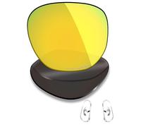 Mryok+ Polarized Replacement Lenses & Nose Pieces for Ray-Ban New Clubmaster RB4416 53mm - 24K Gold