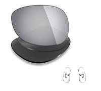 Mryok Polarized Replacement Lenses & Nose Pieces for Ray-Ban RB3267 64mm - Silver Titanium