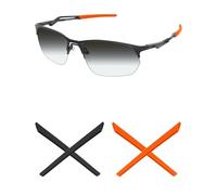 Mryok Replacement Earsocks for Oakley Wire Tap 2.0 OO4145 / Wire Tap 2.0 RX OX5152 Sunglass - Options, Orange & Black, One Size