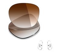 Mryok UV400 Replacement Lenses & Nose Pieces for Ray-Ban RB3686 57mm - Brown Gradient Tint