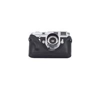 MRZHOUCASE Genuine Cowhide Leather Half Case for Leica M2 M3 M4 M6 M7 MP Film Cameras (Black case with Film ASA/ISO Card Pocket)