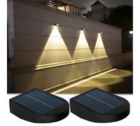 Mrzxy Solar Lights Outdoor Waterproof for Mailbox and House Numbers, 3000K Warm Solar Downlight Sconce Dusk to Dawn for Mailbox Post, Fence, Address Sign (Warm White, 2 Pack)