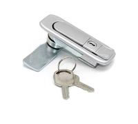 MS-738 Switch Electric Control Box Cabinet Door Plane Lock Cabinet Door Handle Lock 1Pcs(Silver with Key)