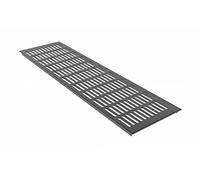 MS Beschläge 150 mm wide aluminium ventilation grille, ventilation grille, powder-coated, anthracite, RAL7016 web plate, exhaust air supply air grille, door grille, heating grille, door ventilation