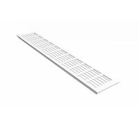 MS Beschläge Aluminium Ventilation Grille White RAL9016 Web Sheet 100 mm Wide Traffic White Heater Cover Powder Coated Exhaust Air Grille 30 x 5 mm Hole Door Grille (Length 800 mm)