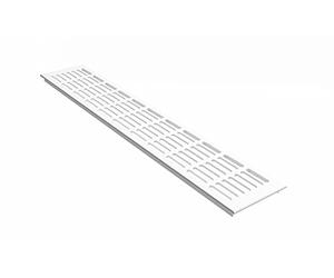 MS Beschläge Aluminium Ventilation Grille White RAL9016 Web Sheet 100 mm Wide Traffic White Heater Cover Powder Coated Exhaust Air Grille 30 x 5 mm Hole Door Grille (Length 1200 mm)