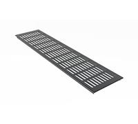 MS Beschläge Aluminium web sheet, powder-coated, 130 mm wide, ventilation grille, anthracite, RAL7016, door ventilation, ventilation grille, exhaust air supply grille (600 mm)