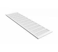 MS Beschläge Exhaust Air Supply Air Grille White RAL9016 Aluminium Ventilation Grille 150 mm Wide Bridge Plate Heating Cover Traffic White Ventilation Sheet Powder Coated (Length 800 mm)