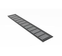 MS Beschläge Powder-Coated Aluminium Ventilation Grille Anthracite RAL7016 Web Plate 100 m Wide Heating Cover Door Grille Ventilation Grille (200 mm)