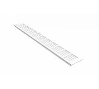 MS Beschläge Powder-Coated Aluminium Ventilation Grille White RAL9016 Web Plate Traffic White 80 mm Wide Door Ventilation Heater Cover Worktop Ventilation Exhaust Air Supply Air Grille (Length 400 mm)