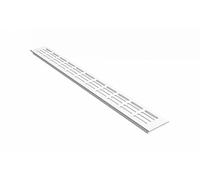 MS Beschläge RAL9016 Ventilation Grille 60 mm Wide Powder-Coated Aluminium White Door Grille Bathroom Ventilation Panel (Length 300 mm)