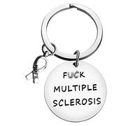 MS Cancer Survivor Gift Cancer Awareness Keychain Fighting MS Warrior Recovery Keyring Inspirational Keyring for MS Cancer Fighter Gift Motivational Gift for Cancer Warrior Christmas Birthday Gifts