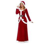 Ms Claus Deluxe Christmas Fancy Dress Costume Ladies Large - UK 16-18