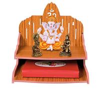 MS ENTERPRISE Wooden Beautiful Plywood Mandir Pooja Room Home Decor Office OR Home Temple Wall Hanging Product (RED D),X-Large,BTS003