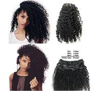 Ms Fenda Brazilian Remy Virgin Hair Kinky Curly 3B 3C Natural Color African American Clip In Hair Extensions 120Gram 7Pcs/Set(16")