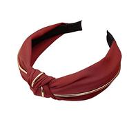 Ms. Hairband in Phnom Penh Scarf has a Simple Knot in Solid Colour and a Wide Brim Headband for Washing the Face Sweatband Kids Football (Red, One Size)