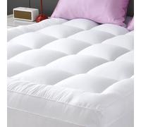 MS LINEN UK 10cm Extra Deep Mattress Topper - Ultra Soft Thick Box Quilted with Breathable Anti-Allergy Filling & Elasticated Corner Straps (Small Double - 122x190CM)