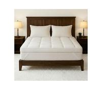 MS LINEN UK Mattress Topper Single Bed - Extra Deep 10 cm thick Single Mattress Topper | Ultra Soft Box Quilted Firm Bed Toppers | Breathable & Non-Allergenic Filling with Elasticated Straps